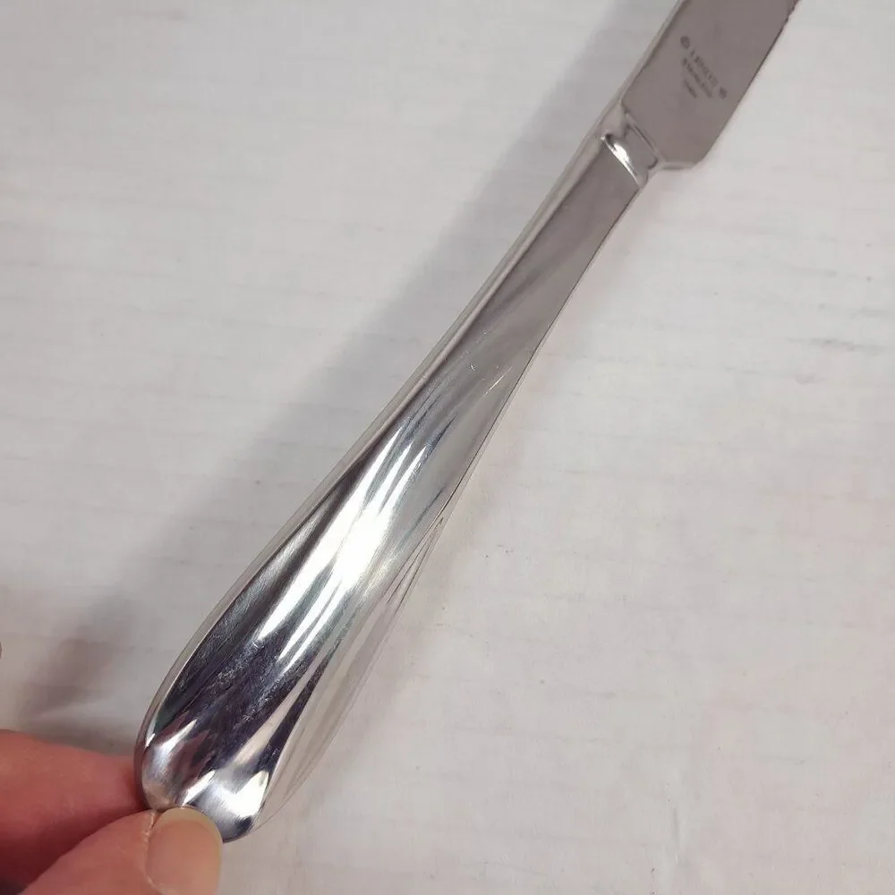 Lenox POOL Dinner Knives SET 4 Stainless 18/10 Flatware steak knife‎ wavy lines